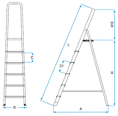 Scala in alluminio