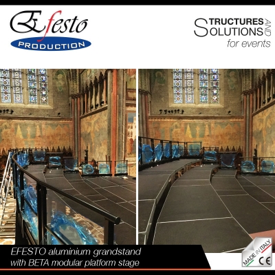 EFESTO aluminium grandstand with BETA modular platform stage -7