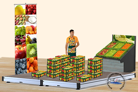 tavola palco per esposizione frutta