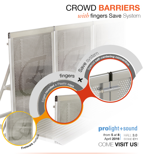 Aluminium crowd bariers efesto