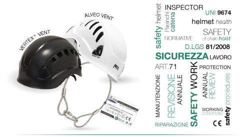 Helmets health and safety cables with white coating!
