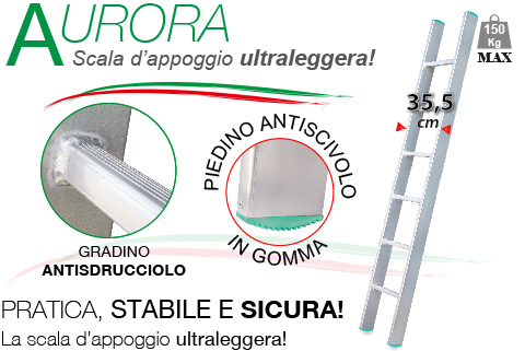 Scala d'appoggio ultraleggera Aurora -  Efesto Production