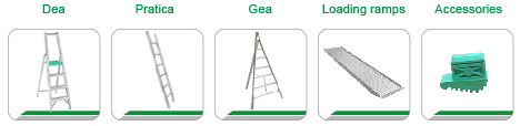 Ladders and aluminium ramps lines Efesto
