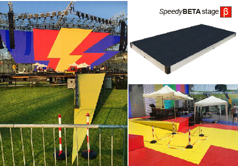 Palco di Jovanotti realizzato con le tavole palco Speedy Beta di Efesto